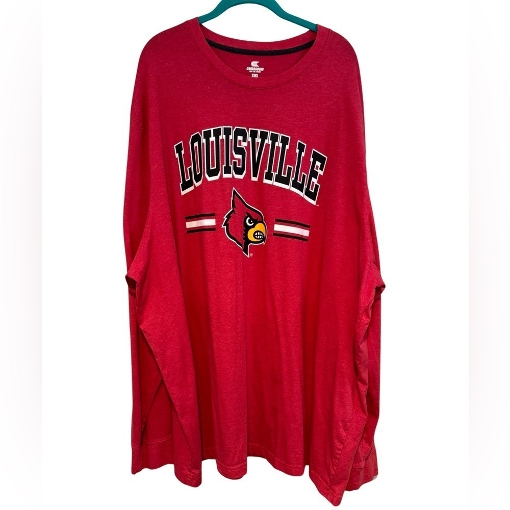 Colosseum Louisville Cardinals UofL Long Sleeve Red Shirt Size 4X NWOT